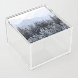 Snow Covered Cairngorm Mountain Range Acrylic Box