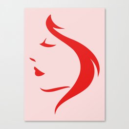 The Woman - Pink and Red Canvas Print
