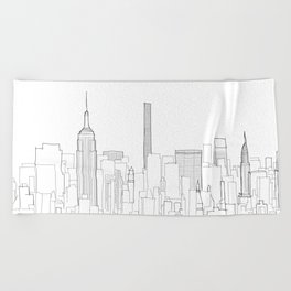 New York City Doodle Beach Towel