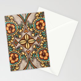 Tapa turtles - natural Stationery Card