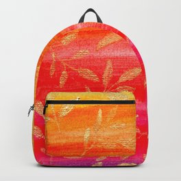 Bright colorful backround golden leaves  Backpack