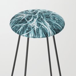 Teal infrared grass Counter Stool