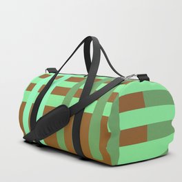 Modern Moroccan Tribal Brown Green Duffle Bag