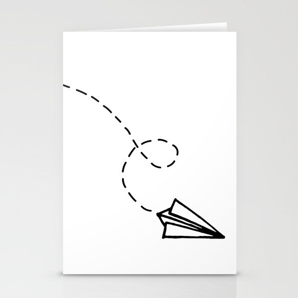 Send It // Simple Paper Airplane Drawing Stationery Cards ...