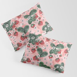 Strawberry Blush - Cute Pink Pillow Sham