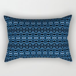 Dividers 07 in Blue over Black Rectangular Pillow