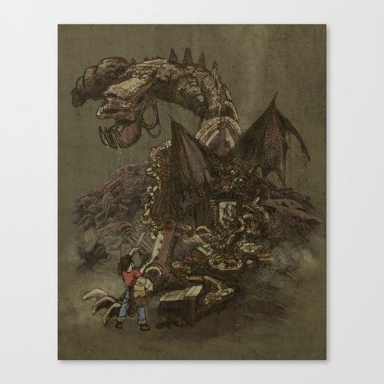 Junkyard Dragon Canvas Print