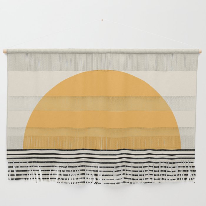 Sunrise / Sunset VI - Yellow & Black Wall Hanging