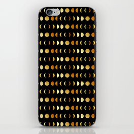 Celestial Moon phases in gold	 iPhone Skin