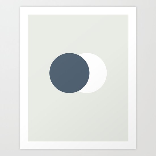 Earth Moon Hug Art Print