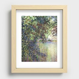 Claude Monet - Watermill at Limetz - Impressionism Recessed Framed Print