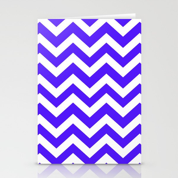 Han purple - blue color - Zigzag Chevron Pattern Stationery Cards