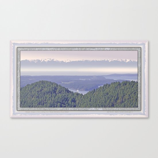 OLYMPIC RANGE AS SEEN FROM ORCAS ISLAND OVER MOUNT ENTRANCE Canvas Print