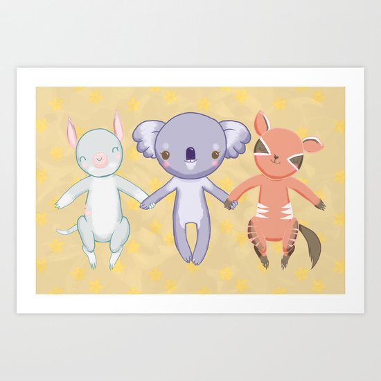Australian Fauna Art Print