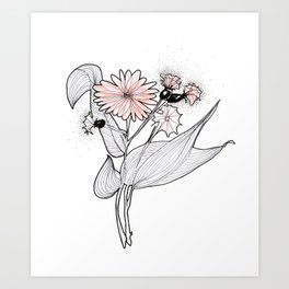 flower illustration Art Print