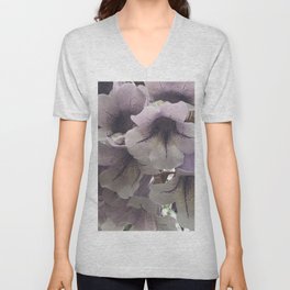 Lavender Bellflowers V Neck T Shirt
