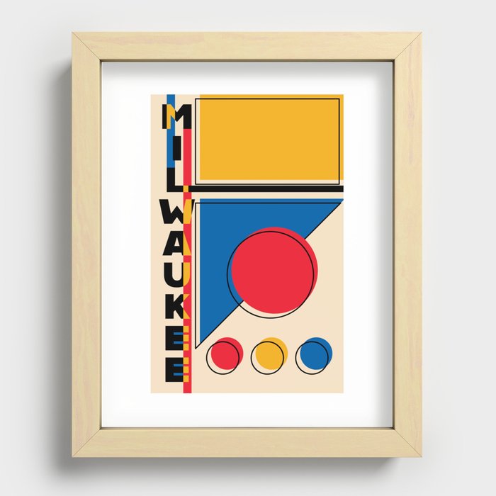 Milwaukee Bauhaus Style  Recessed Framed Print