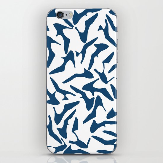 Shoes Navy on White iPhone Skin