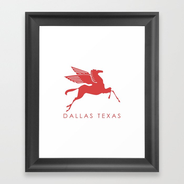 Dallas Texas Pegasus Framed Art Print