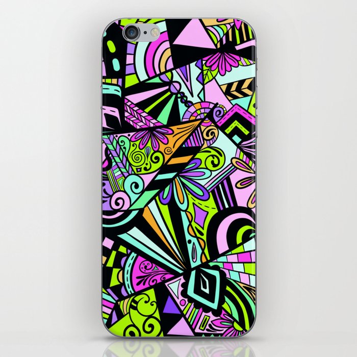 Colorful abstract geometric pattern iPhone Skin