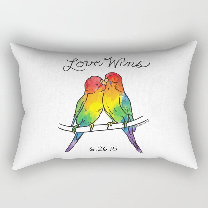 #LoveWins Birds Rectangular Pillow