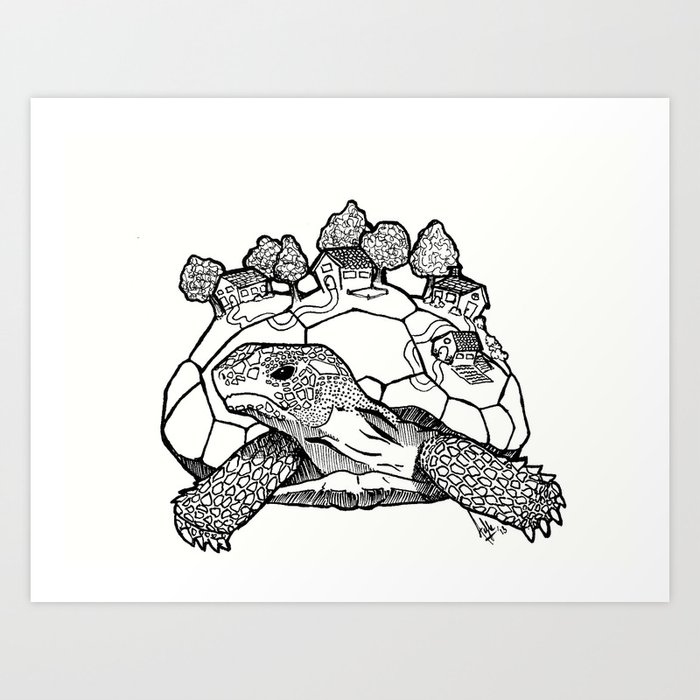 Nomadic Turtle Art Print