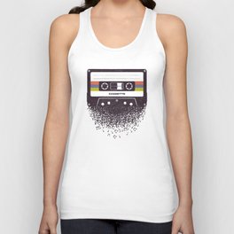 Cassette Swan Song Musical Notes by Tobe Fonseca Unisex Tank Top