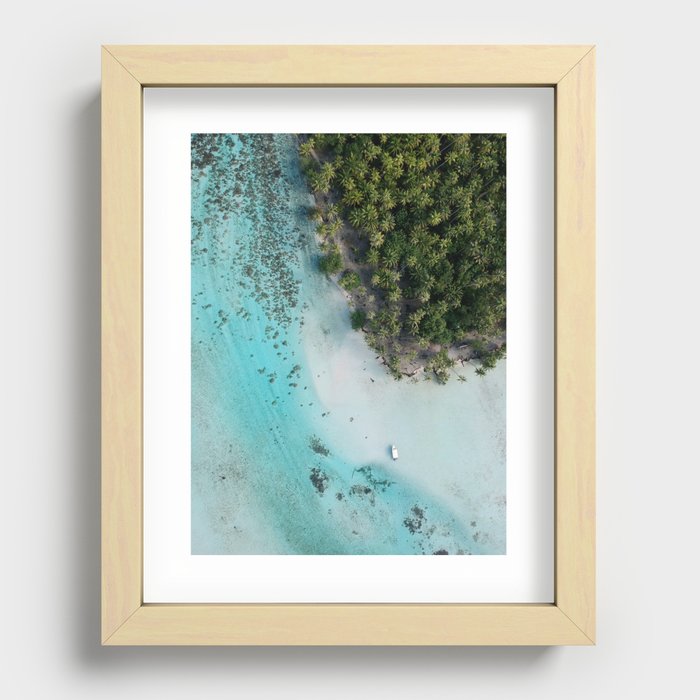 Tahiti Beach Recessed Framed Print