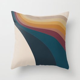 colorful waves Throw Pillow