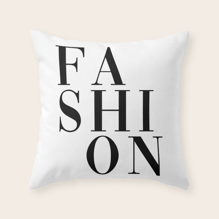 fashion Throw Pillow by typutopia Society6