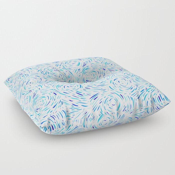 Dashed Waves Floor Pillow