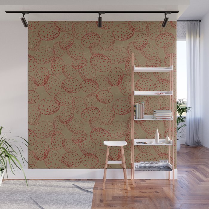 Spotted Mushrooms Wall Mural