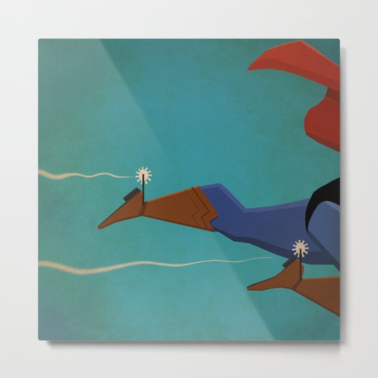 superheroes in the wild west Metal Print
