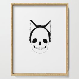 Skull with Cat Ears Serving Tray