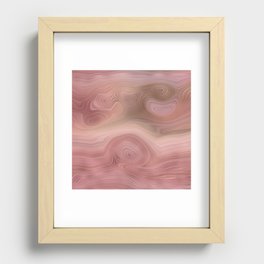 Rose Gold Agate Geode Luxury Recessed Framed Print