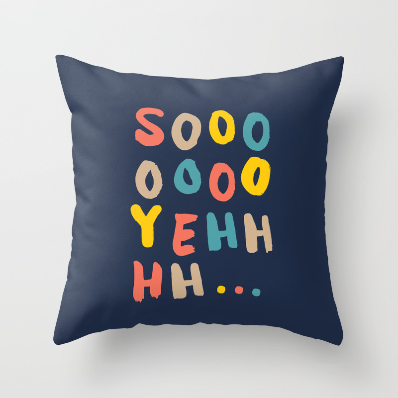 So Yeh Pink Blue And Yellow Graphic Design Typography Poster