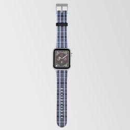 Purple And Blue Modern Plaid Pattern Apple Watch Band