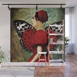 A butterfly needs freedom, sun, and a flower Wall Mural
