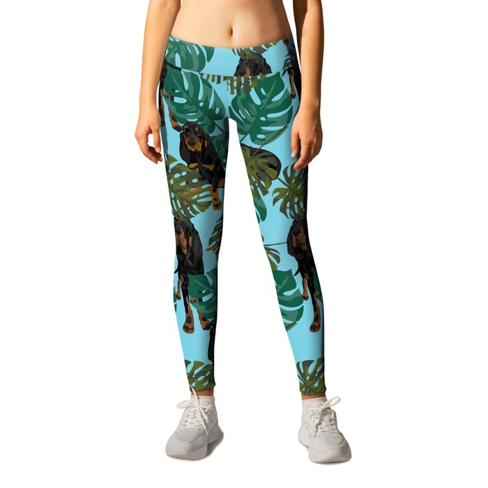 Black and tan leggings sale