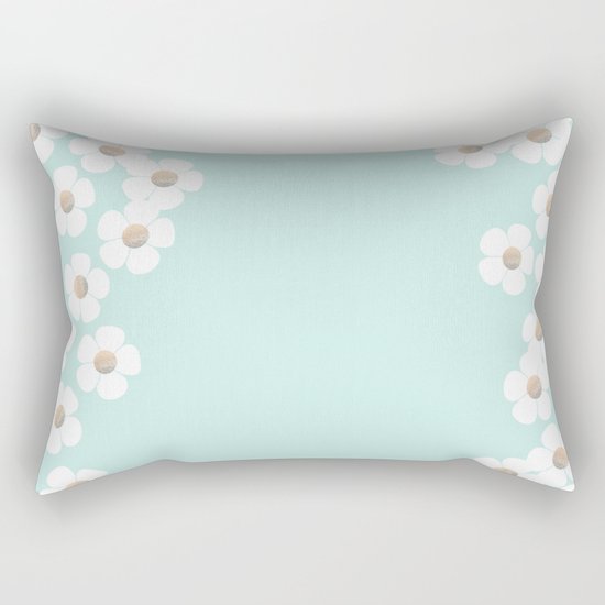 DAISY RAIN MINT Rectangular Pillow