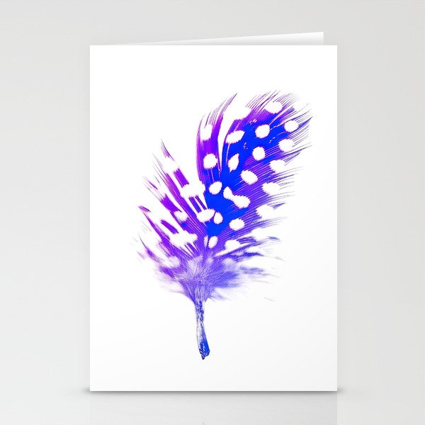 Elegant Violet Feathers Stationery Cards