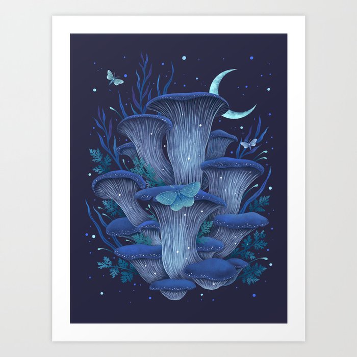 Blue Oyster Art Print