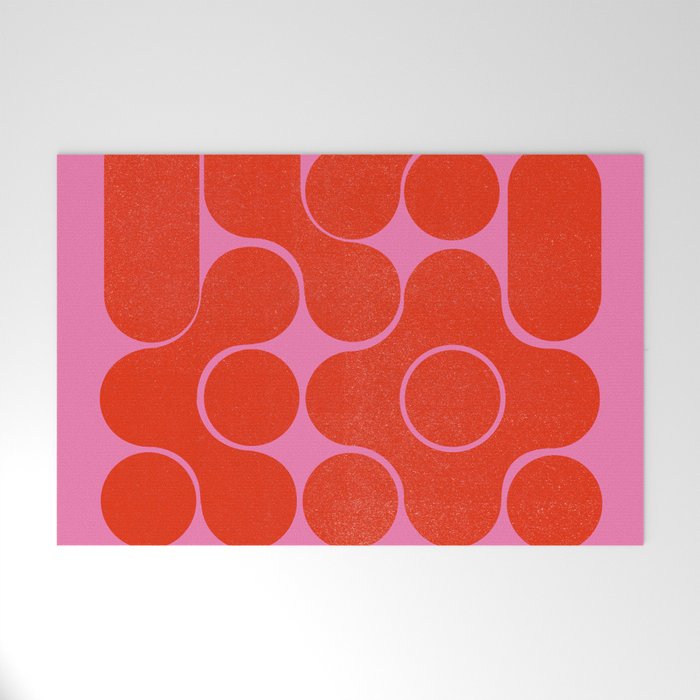 Abstract mid-century shapes no 6 Welcome Mat