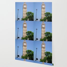 Great Britain Photography - Big Ben By A Green Tree Wallpaper