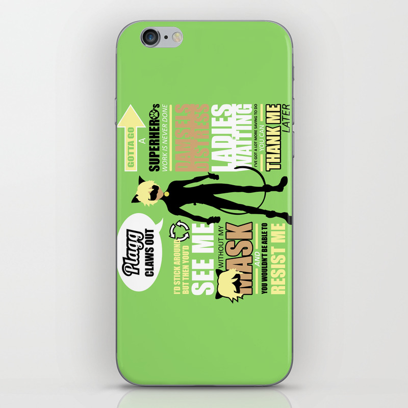 Cat Noir Quotes Iphone Skin By Slothgirlart Society6