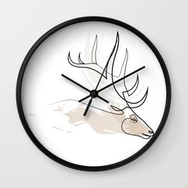 Elk Line Wall Clock