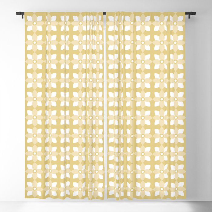 Soft Lemon Sherbet Floral Repeat Pattern Blackout Curtain by ...