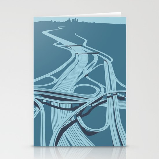 Los Angeles Freeways Stationery Cards