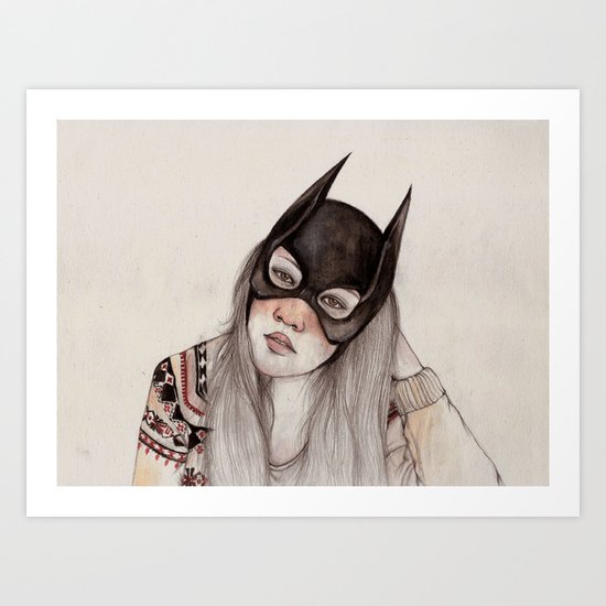 Bat-ed Art Print