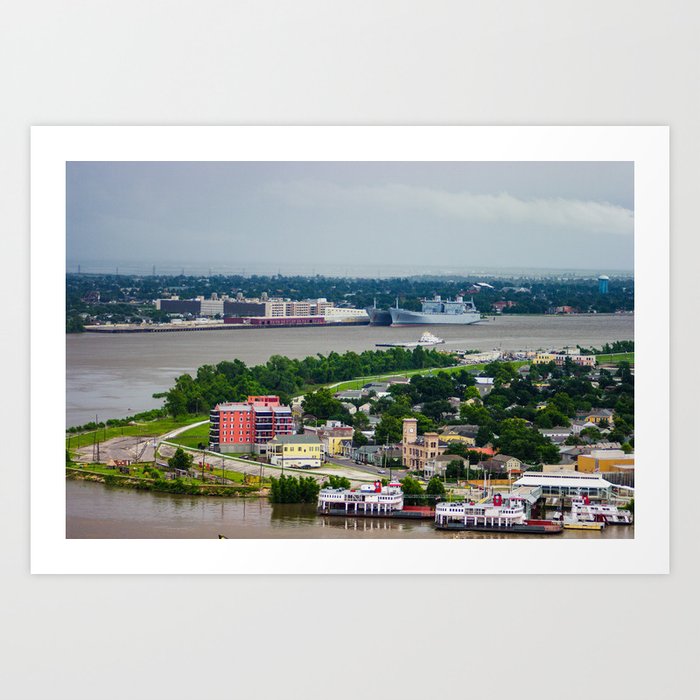 Algiers Point, New Orleans Riverfront Art Print